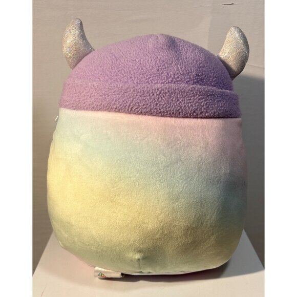Original Squishmallows Yeti Josephine Rainbow Pastel Sparkly Horns Purple Hat 10 - Picture 4 of 9